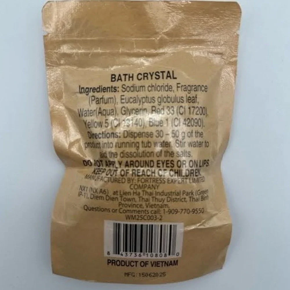 Bloomfield Calm Bath Crystal Tranquil Woods Scent 3.5oz 100g Eucalyptus Pouch
